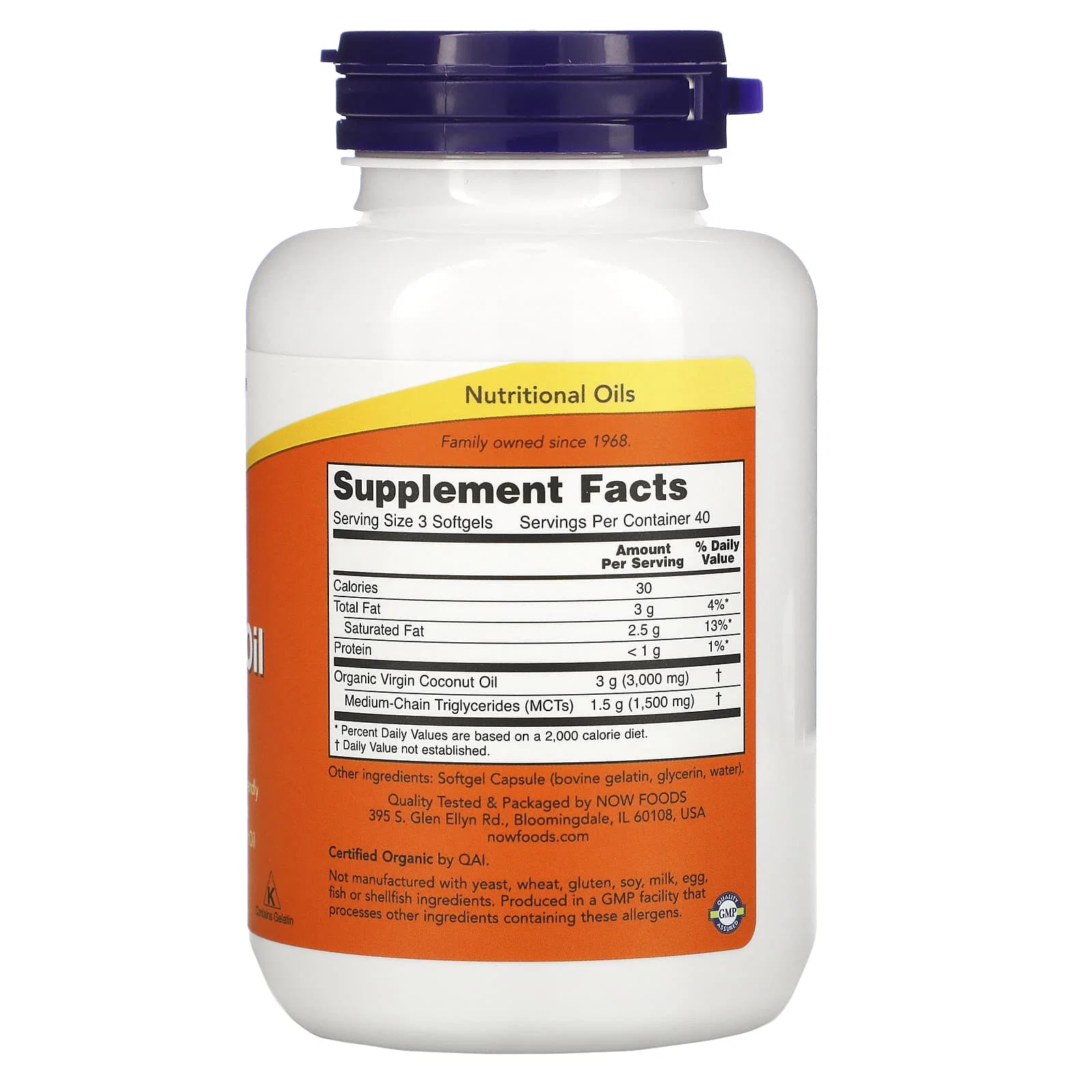 Virgin Coconut Oil, 1,000 mg, 120 Softgels — NOW Foods