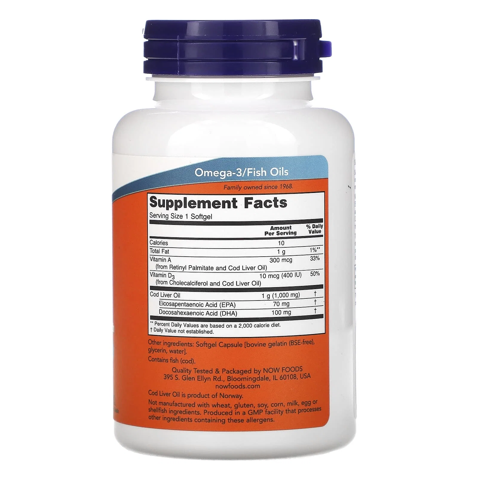 Cod Liver Oil, Extra Strength, 1,000 mg, 90 Softgels — NOW Foods