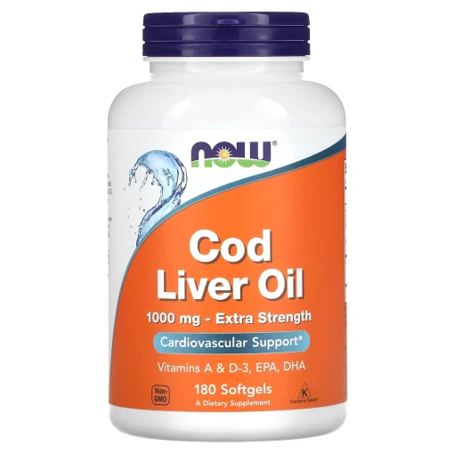 Cod Liver Oil, 1,000 mg, 180 Softgels — NOW Foods
