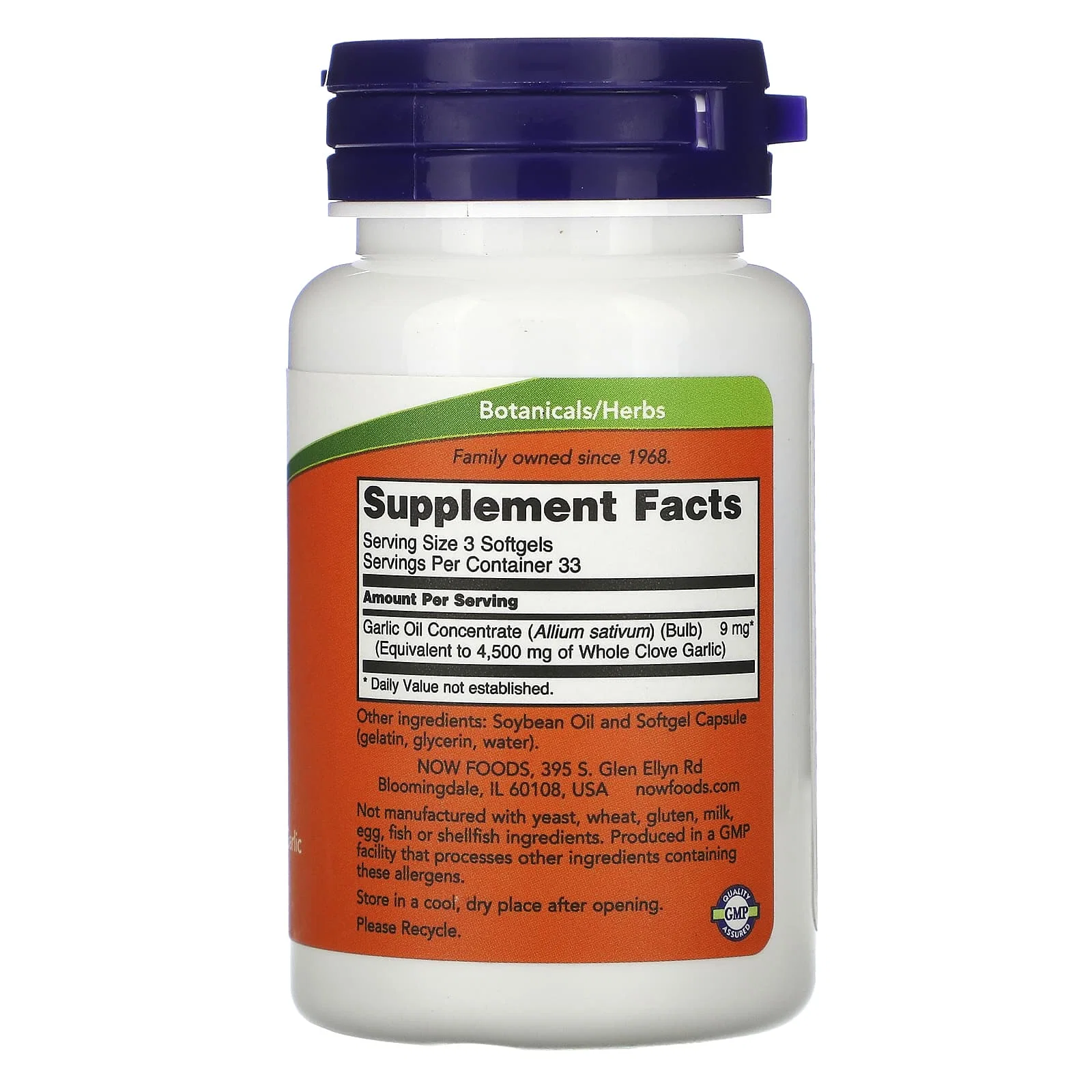 Garlic Oil, 1,500 mg, 100 Softgels — NOW Foods