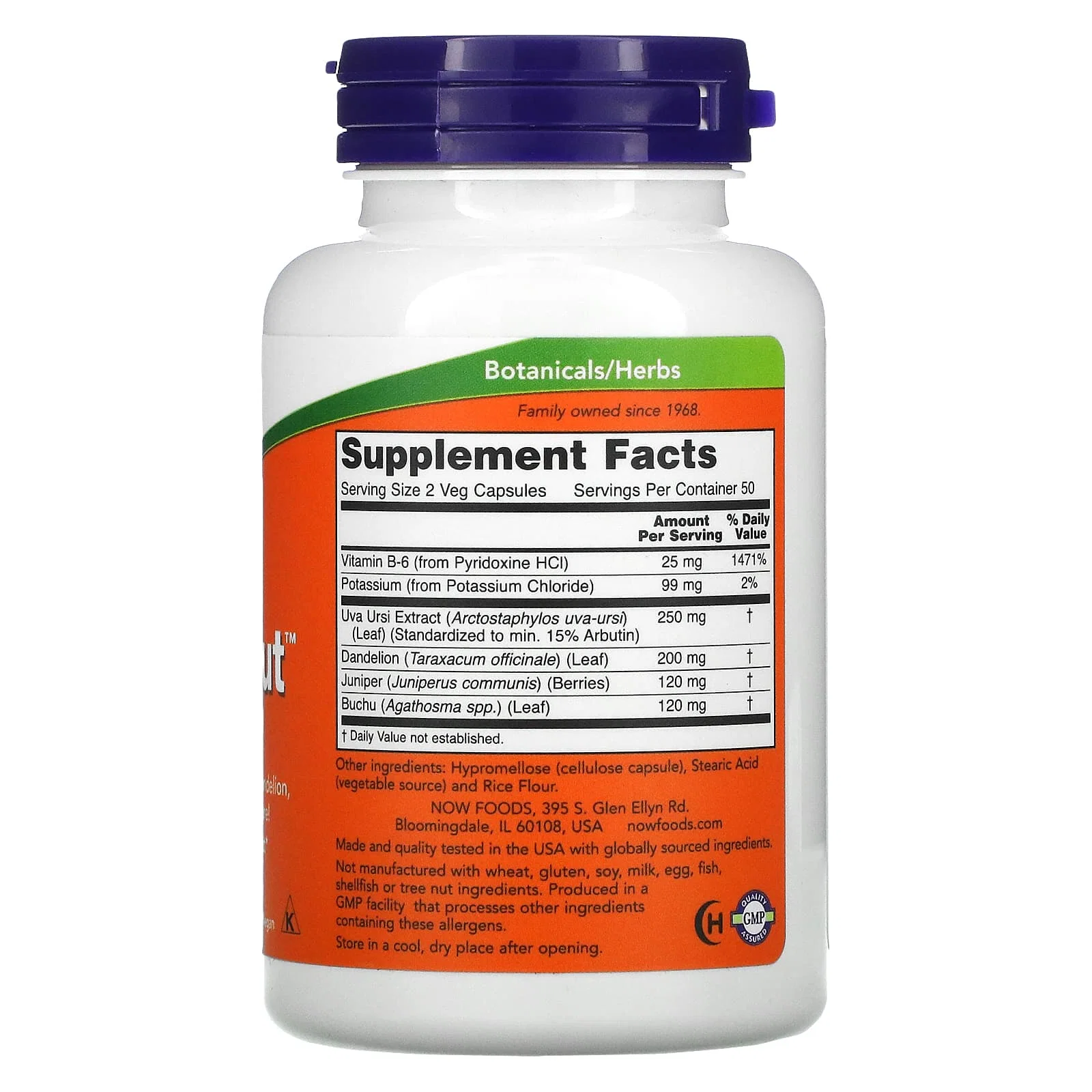 Water Out, Fluid Balance, 100 Veg Capsules — NOW Foods