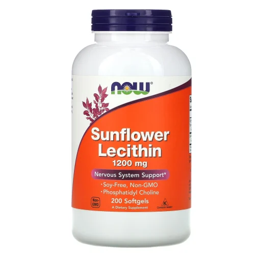 Sunflower Lecithin, 1,200 mg, 200 Softgels — NOW Foods