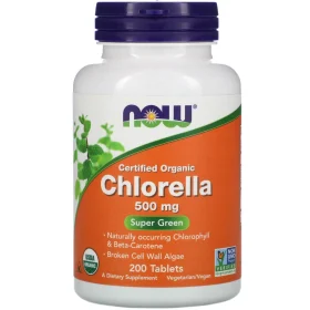 Certified Organic Chlorella, 500 mg, 200 Tablets