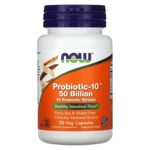 Probiotic-10, 50 Billion, 50 Veg Capsules — NOW Foods