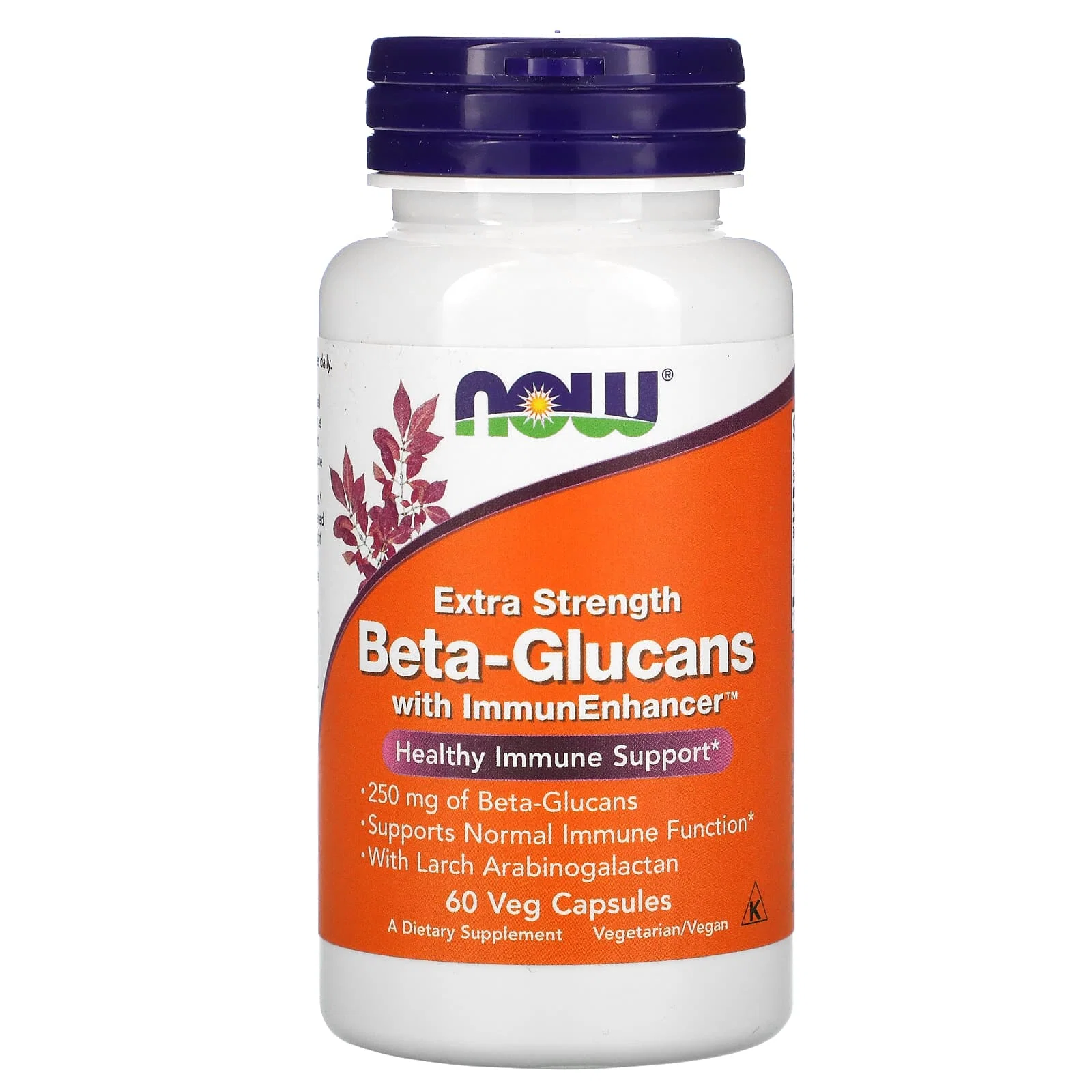 Beta-Glucans, with ImmunEnhancer, Extra Strength, 250 mg, 60 Veg Cap — NOW Foods