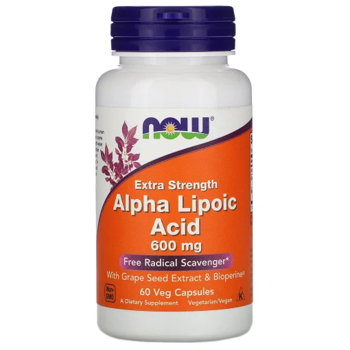 Alpha Lipoic Acid, Extra Strength, 600 mg, 60 Veg Capsules — NOW Foods