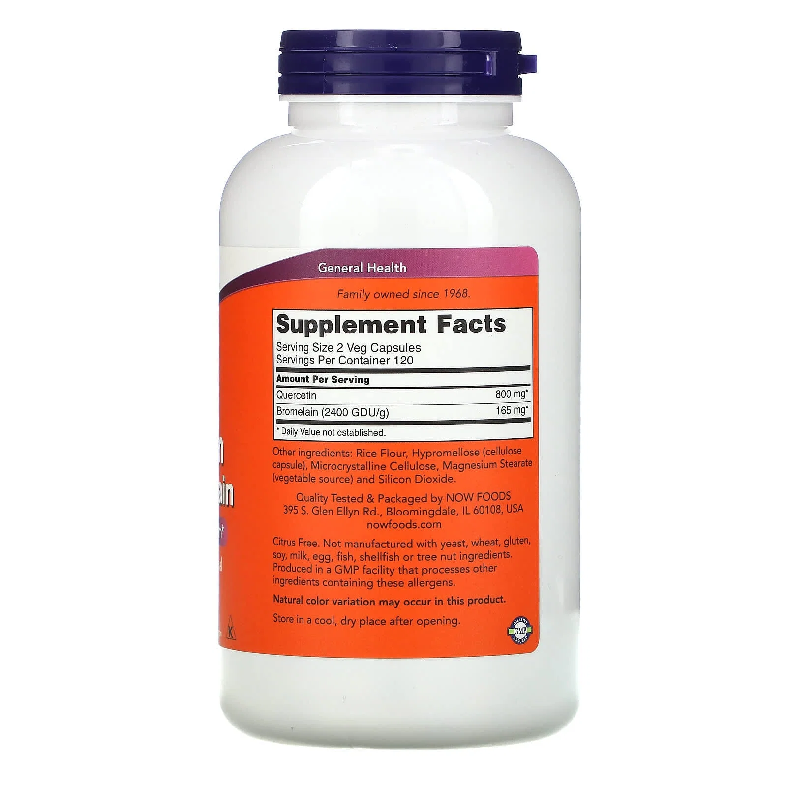 Quercetin with Bromelain, 240 Veg Capsules — NOW Foods