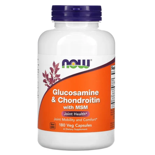 Glucosamine & Chondroitin with MSM, 180 Veg Capsules — NOW Foods