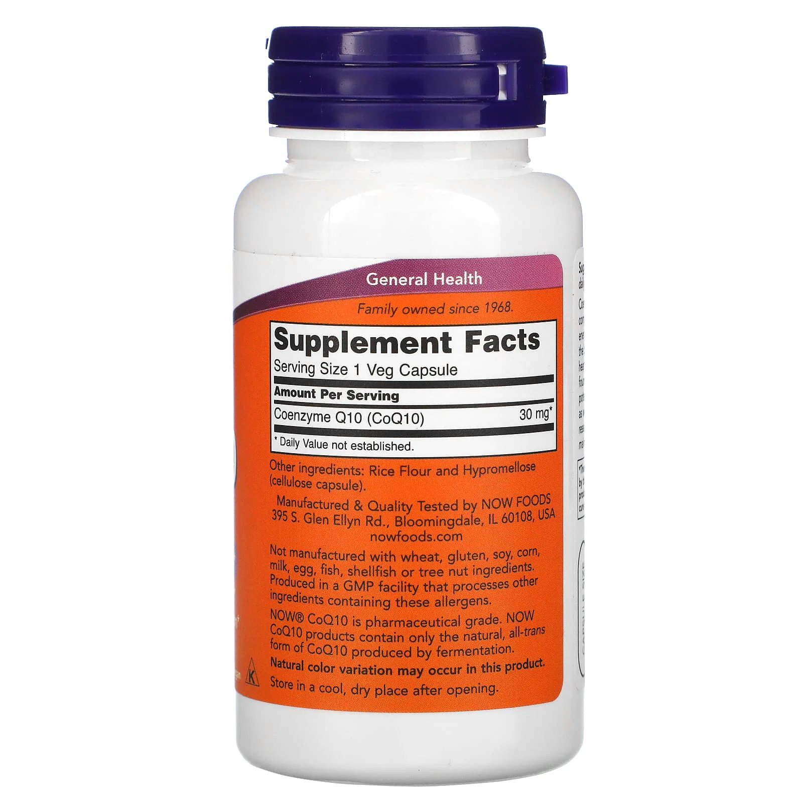 CoQ10, 30 mg, 120 Veg Capsules — NOW Foods