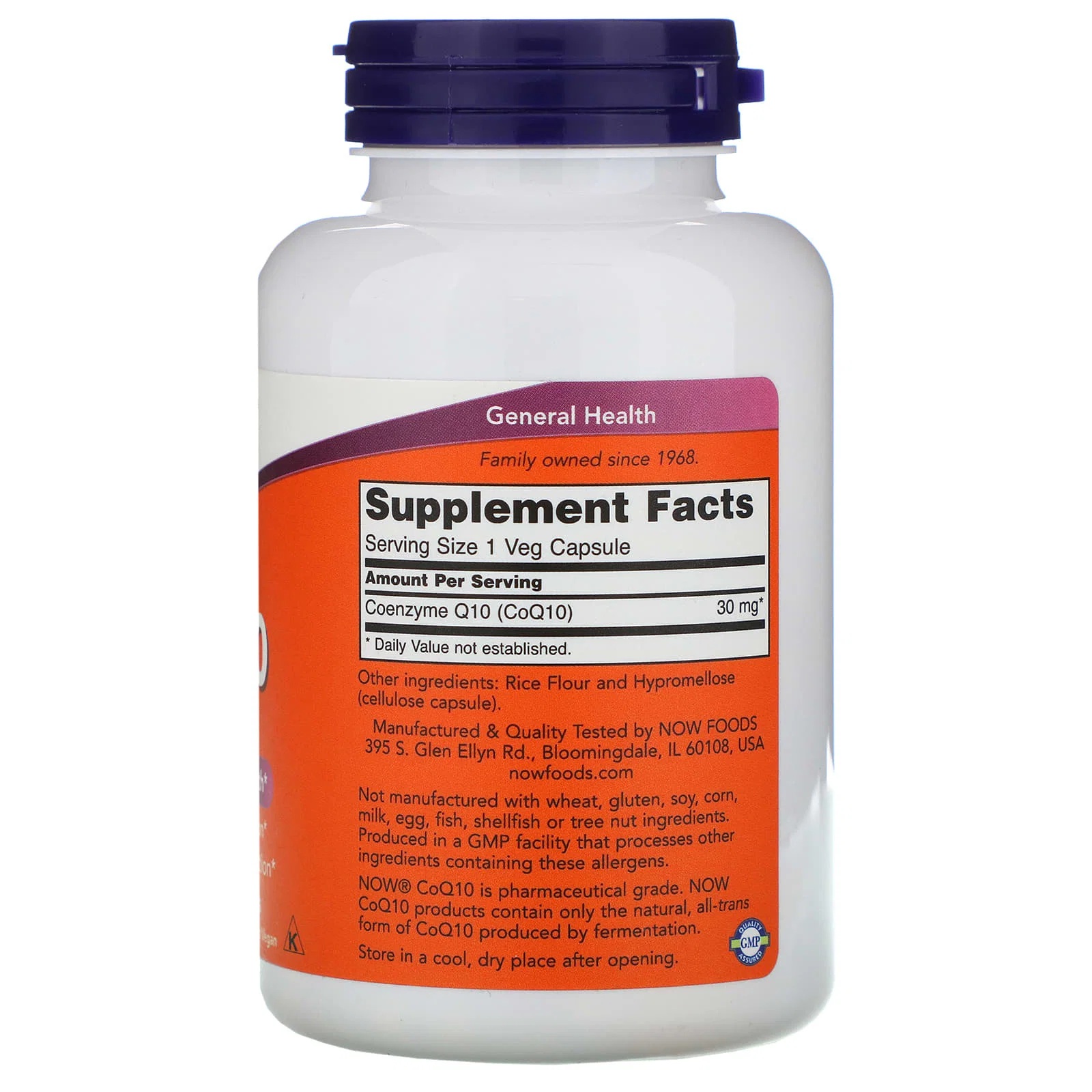 CoQ10, 30 mg, 240 Veg Capsules — NOW Foods