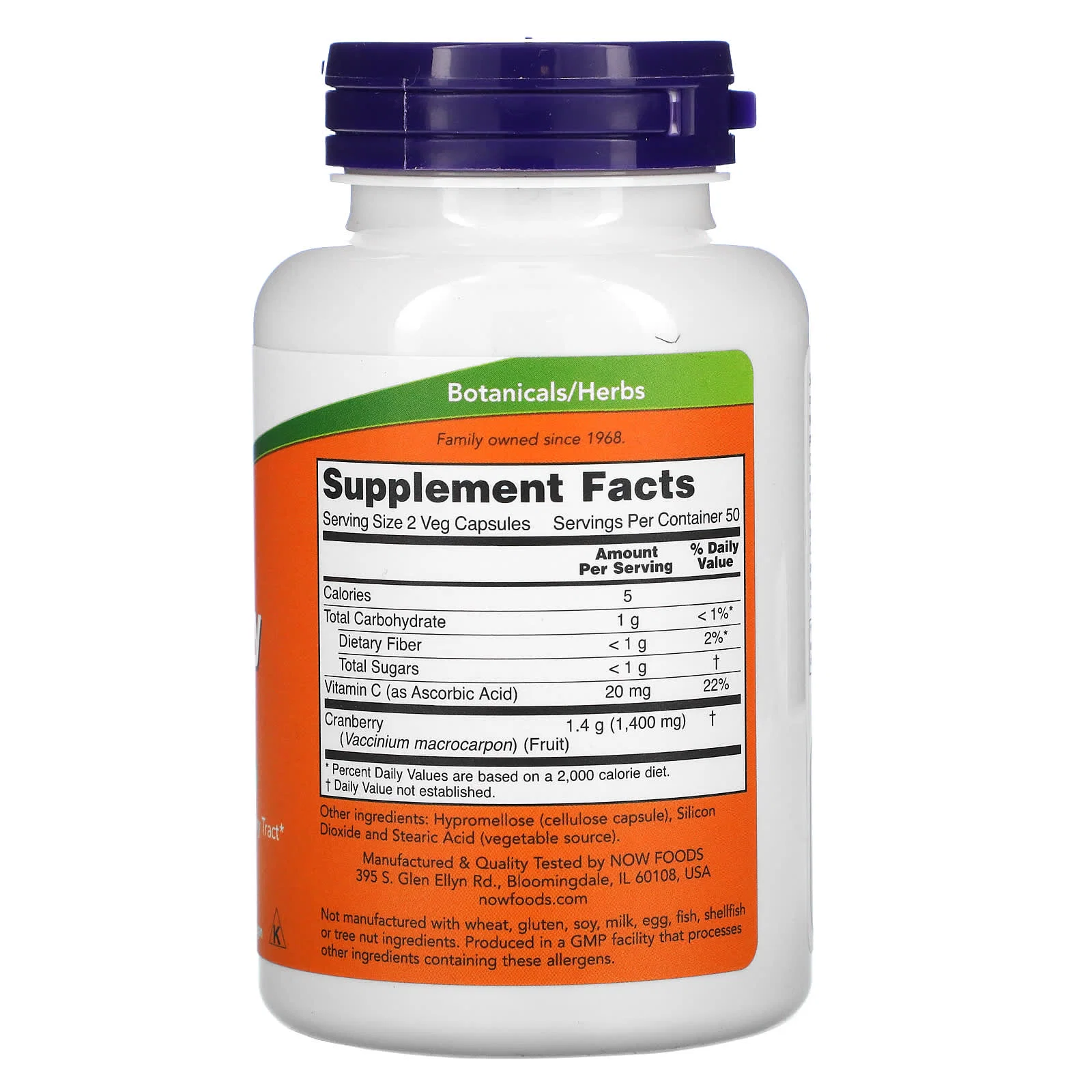 Cranberry Caps, 100 Veg Capsules — NOW Foods