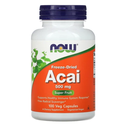 Freeze-Dried Acai, 500 mg, 100 Veg Capsules — NOW Foods