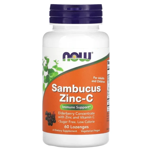 Sambucus Zinc-C, 60 Lozenges — NOW Foods