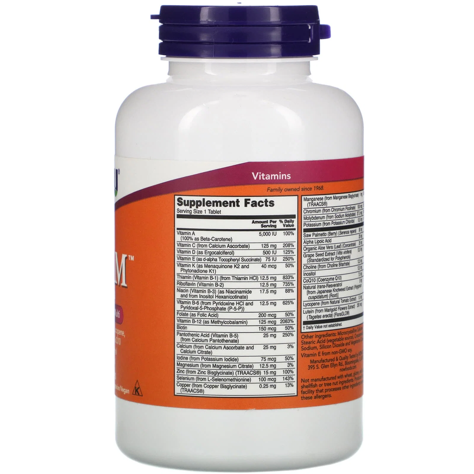 ADAM, Superior Men's Multi, 120 Tablets — NOW Foods