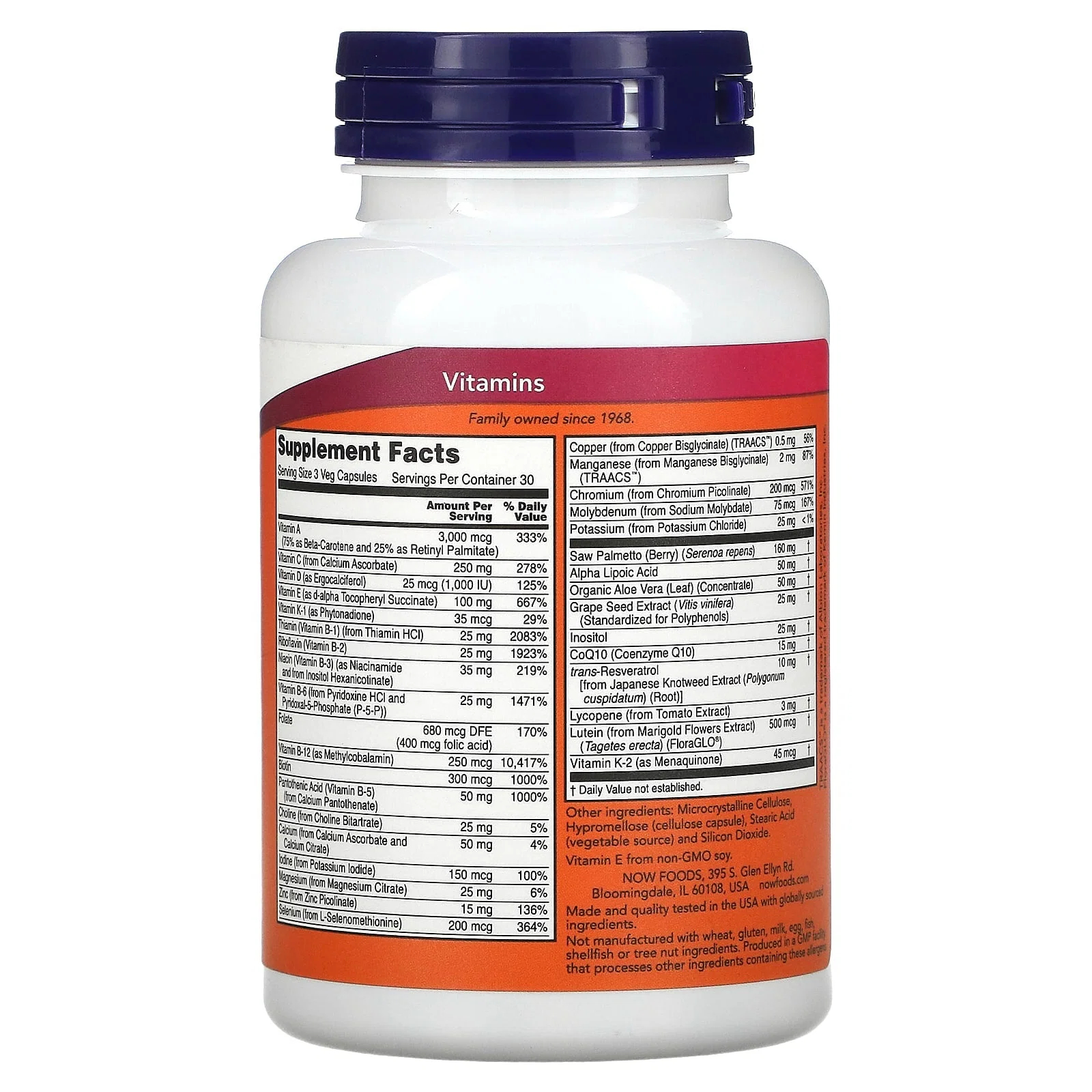 ADAM, Superior Men's Multi, 90 Veg Capsules — NOW Foods