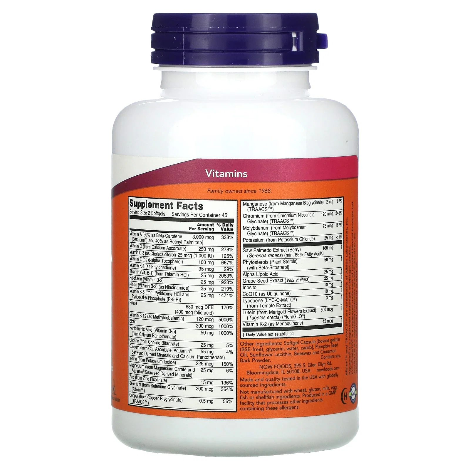 ADAM, Superior Men's Multi, 90 Softgels — NOW Foods