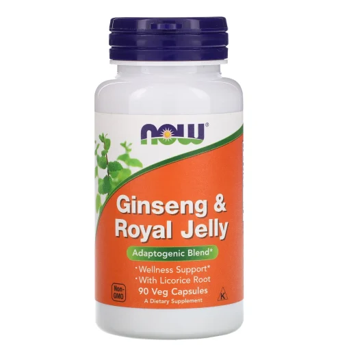Ginseng & Royal Jelly, 90 Veg Capsules — NOW Foods