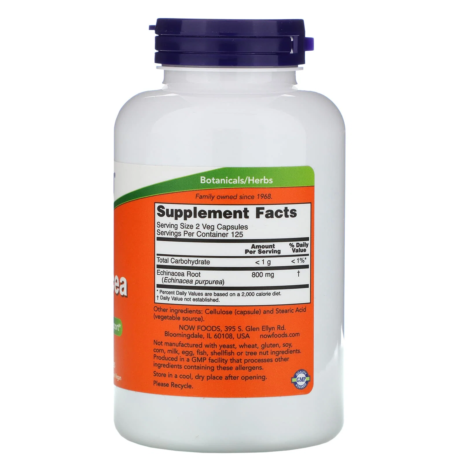Echinacea, 400 mg, 250 Veg Capsules — NOW Foods