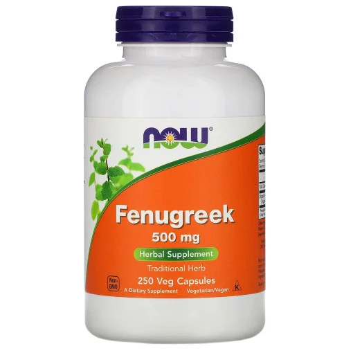 Fenugreek, 500 mg, 250 Veg Capsules — NOW Foods
