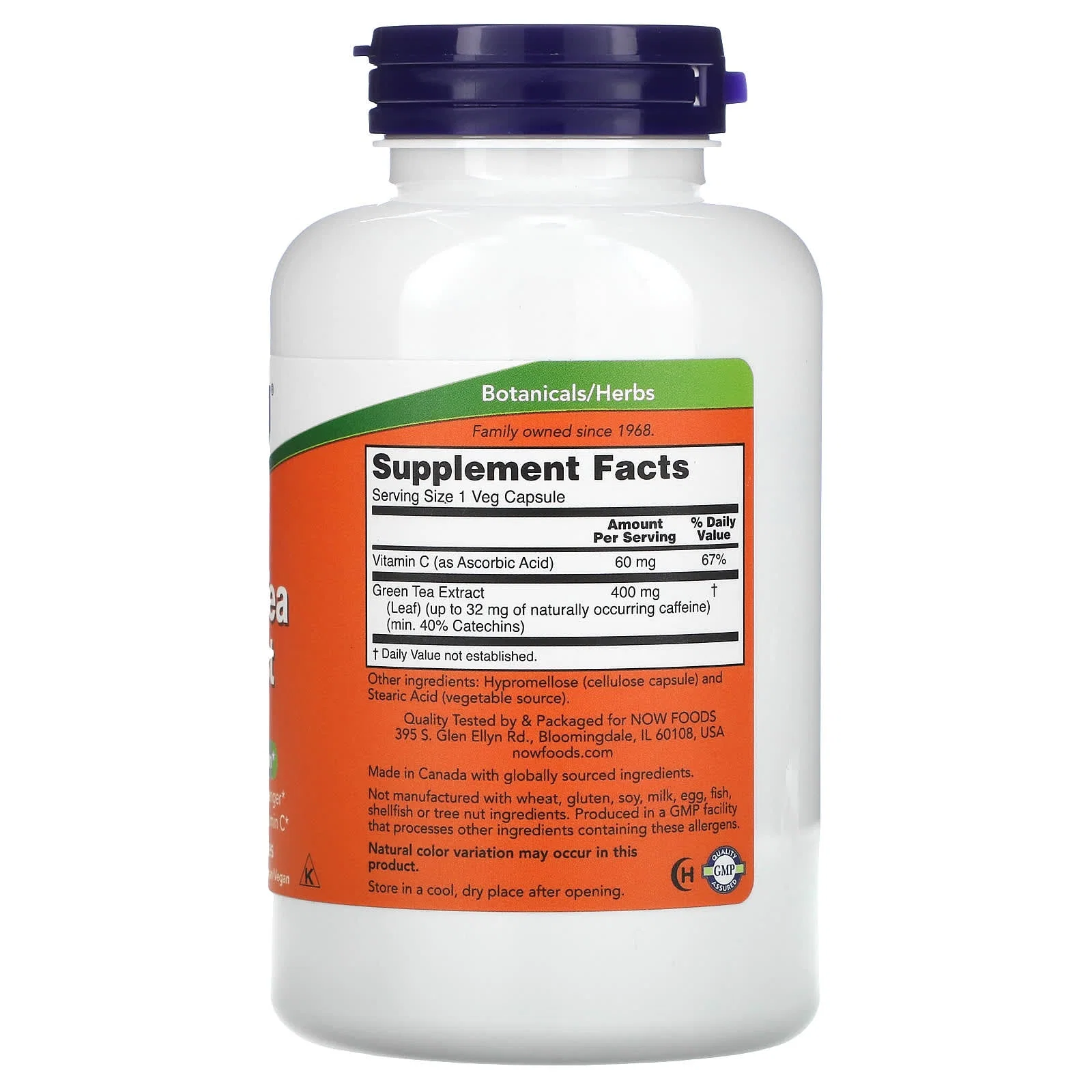 Green Tea Extract, 400 mg, 250 Veg Capsules — NOW Foods