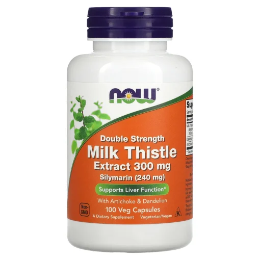 Milk Thistle Extract, Double Strength, 300 mg, 100 Veg Capsules — NOW Foods