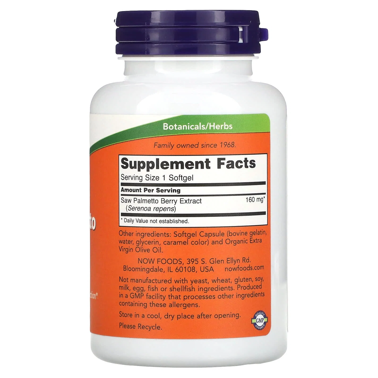 Saw Palmetto Extract, Men's Health, 160 mg, 240 Softgels — NOW Foods