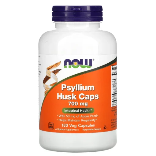 Psyllium Husk Caps, 700 mg, 180 Veg Capsules — NOW Foods