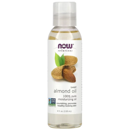 Solutions, Sweet Almond Oil, Unscented, 4 fl oz (118 ml) — NOW Foods