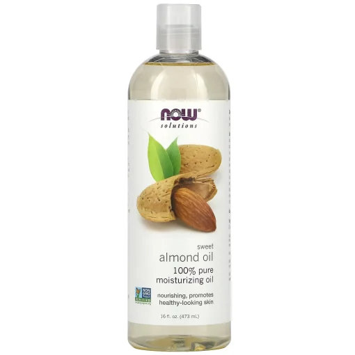Sweet Almond Oil, 100% Pure Moisturizing Oil, Unscented, 16 fl oz (473 ml) — NOW Foods