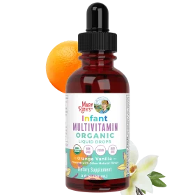 MaryRuth's, Organic Infant Multivitamin Liquid Drops, 6 - 12 Months, Orange Vanilla, 2 fl oz (60 ml)