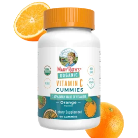 MaryRuth's, Organic Vitamin C Gummies, Orange, 60 Gummies (45 mg per Gummy)
