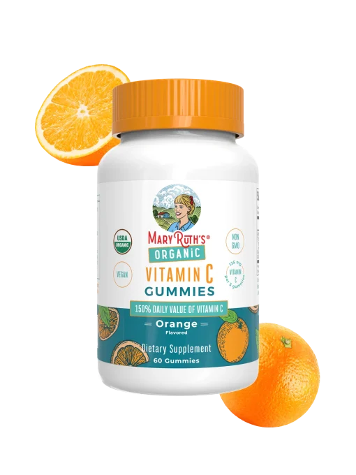MaryRuth's, Organic Vitamin C Gummies, Orange, 60 Gummies (45 mg per Gummy) — MaryRuth's