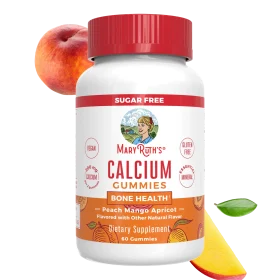 MaryRuth's, Calcium Gummies, Peach, Mango, Apricot, 60 Gummies (100 mg per Gummy)