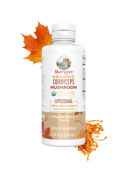 MaryRuth's, Organic Cordyceps Mushroom Liposomal, Maple Spice, 7.6 fl oz (225 ml) — MaryRuth's