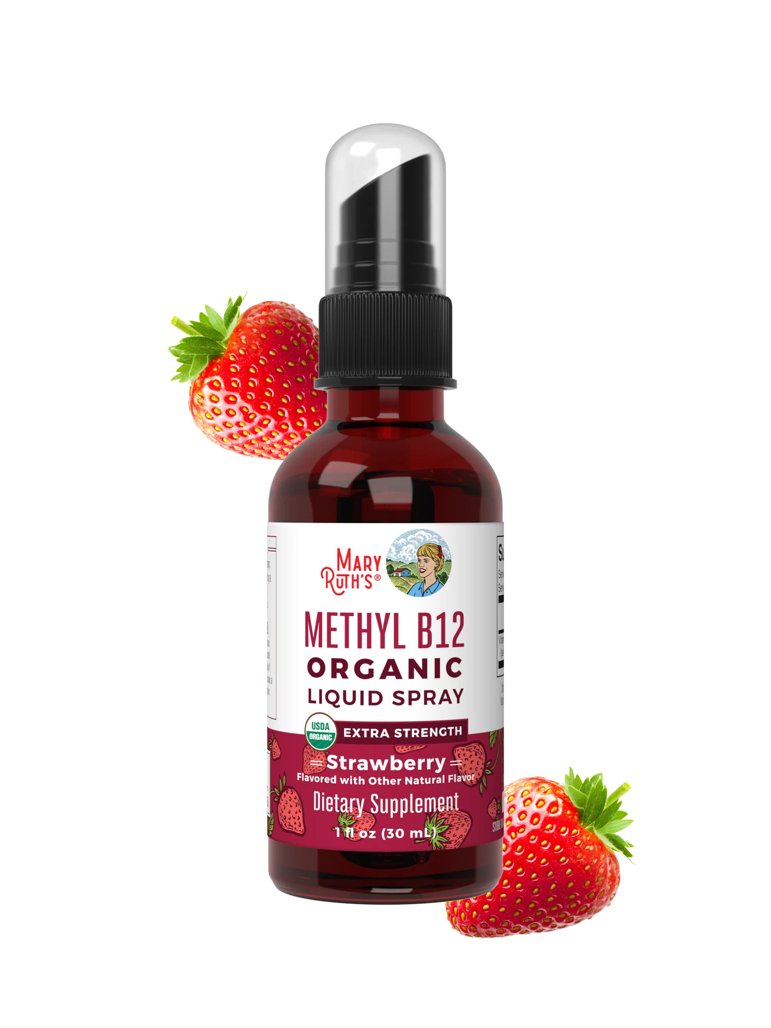 MaryRuth's, Organic Methyl B12 Liquid Spray, Strawberry, 720 mcg, 1 fl oz (30 ml) — MaryRuth's