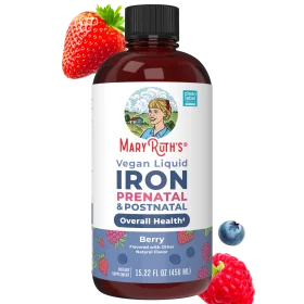MaryRuth's, Vegan Liquid Iron Prenatal & Postnatal, Berry, 15.22 fl oz (450 ml)
