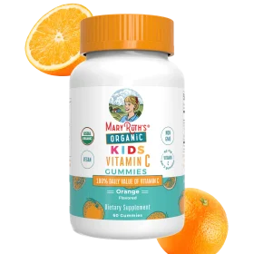 MaryRuth's, Organic Kids Vitamin C Liquid Drops, 4-13 Years, Orange Vanilla, 45 mg, 2 fl oz (60 ml)