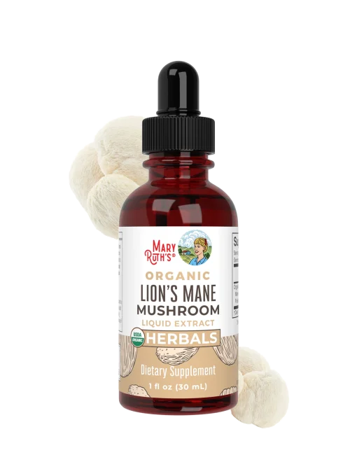 MaryRuth's, Organic Lion's Mane Mushroom Liquid Extract, Alcohol Free, 1 fl oz (30 ml) — MaryRuth's