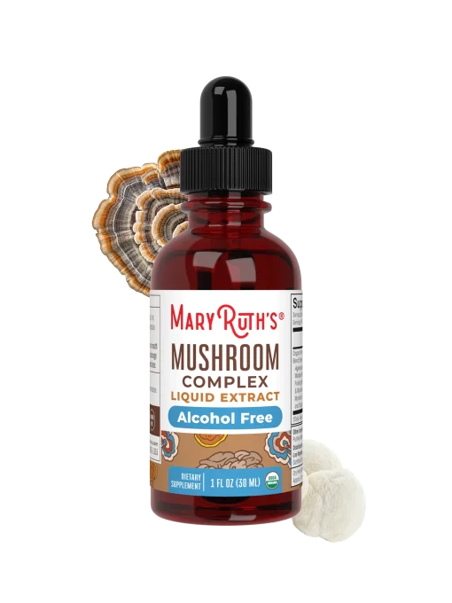 MaryRuth's, Organic Mushroom Complex Liquid Extract, Alcohol Free, 1,200 mg, 1 fl oz (30 ml) — MaryRuth's