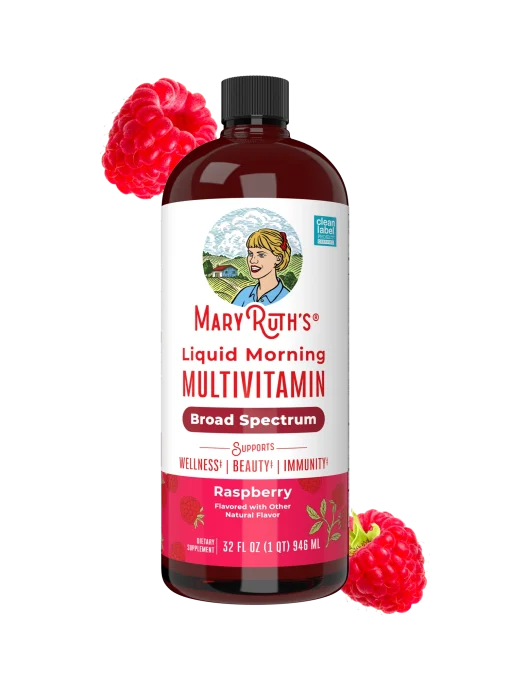 MaryRuth's, Liquid Morning Multivitamin, Raspberry, 15.22 fl oz (450 ml) — MaryRuth's