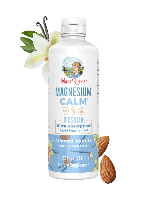 MaryRuth's, Magnesium Calm Liposomal, Almond Vanilla, 15.22 fl oz (450 ml) — MaryRuth's