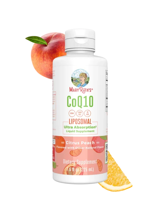 MaryRuth's, CoQ10 Liposomal, Citrus Peach, 7.6 fl oz (225 ml) — MaryRuth's