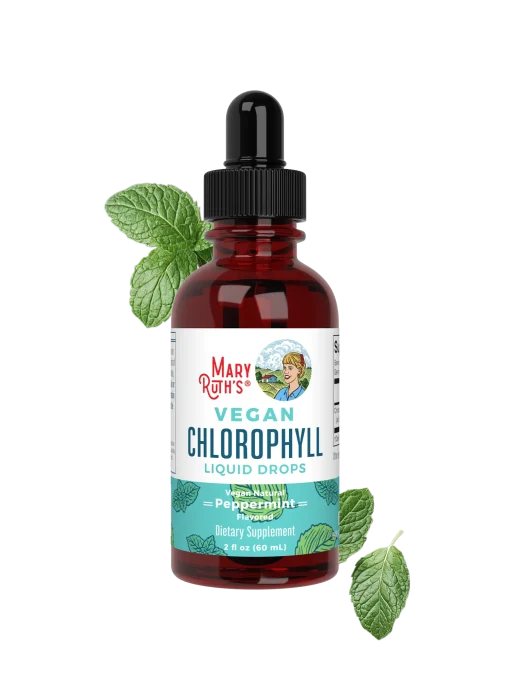 MaryRuth's, Vegan Chlorophyll Liquid Drops, Peppermint , 50 mg , 2 fl oz (60 ml) — MaryRuth's