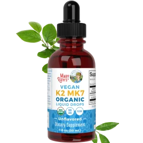 MaryRuth's, Organic Vegan K2 MK7 Liquid Drops, Unflavored, 1 fl oz (30 ml)