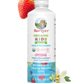 MaryRuth's, Organic Kids Multivitamin Liposomal, Ages 4-13 Years, Strawberry Cherry Vanilla, 15.22 fl oz (450 ml)