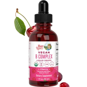 MaryRuth's, Vegan B Complex Liquid Drops, Cherry, 1 fl oz (30 ml)