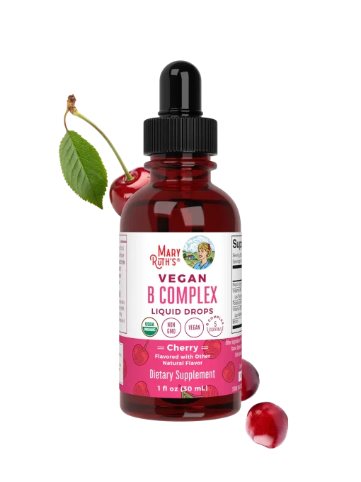 MaryRuth's, Vegan B Complex Liquid Drops, Cherry, 1 fl oz (30 ml) — MaryRuth's