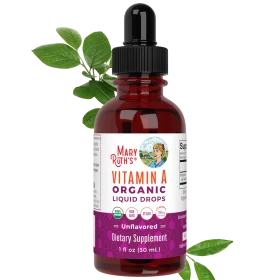 MaryRuth's, Organic Vitamin A Liquid Drops, Unflavored, 750 mcg, 1 fl oz (30 ml)