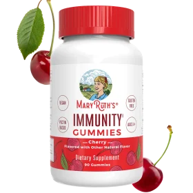 MaryRuth's, Immunity Gummies, Ages 4+, Cherry, 90 Gummies