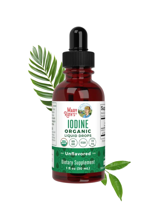 MaryRuth's, Organic Iodine Liquid Drops, Unflavored, 250 mcg, 1 fl oz (30 ml) — MaryRuth's